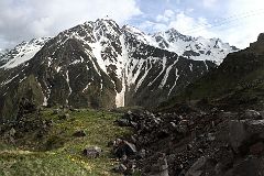 07C Panoramic View Of Baksan Valley And Mountains Including Cheget From The High Point Of My Hike On The Ski Out Track Above Azau Village Before The Mount Elbrus Climb